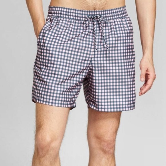 Goodfellow & Co Other - 3/$25 🆕 Goodfellow & Co Men 7" Gingham Swim Trunk